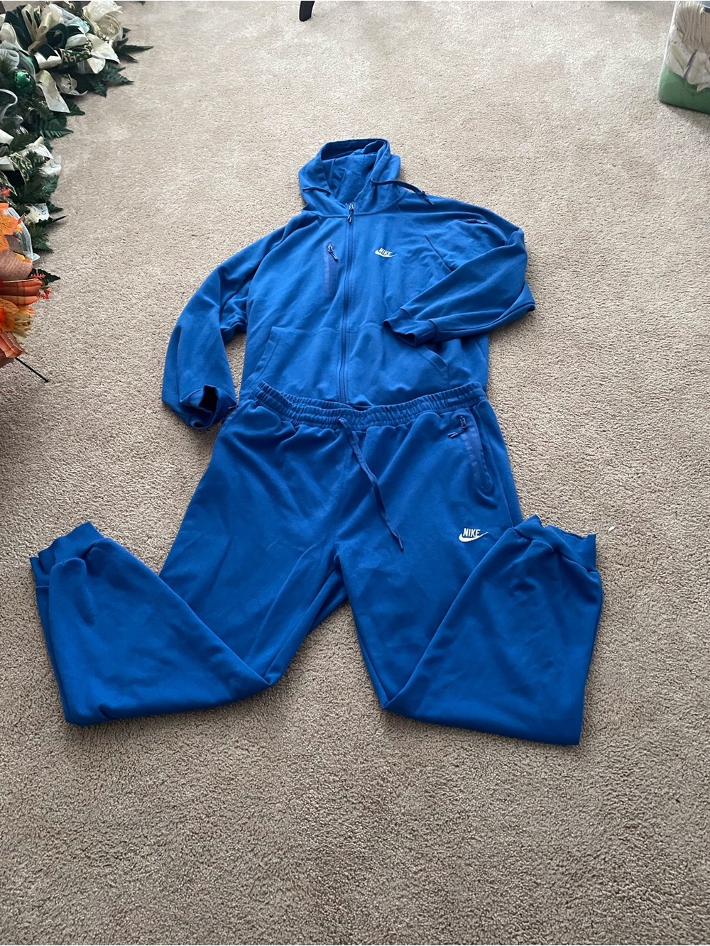 Nike Royal Blue Men’s Tracksuit Hoodie and Joggers